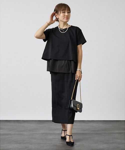 DESIGNWORKS / デザインワークス シャツ・ブラウス | 【セットアップ対応】後ろタフタペプラムプルオーバー | 詳細14