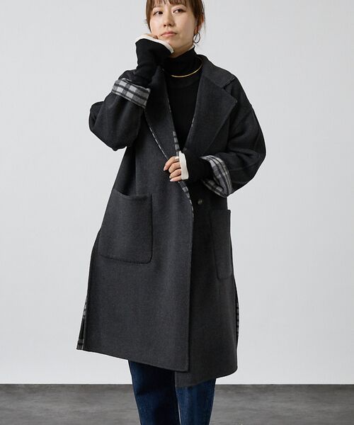 DESIGNWORKS / デザインワークス アウター | 【リバーシブル】ダブルフェイスコートチェック | 詳細3