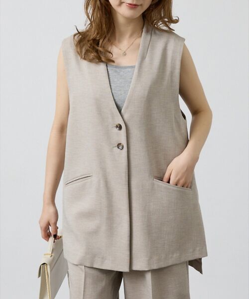 DESIGNWORKS / デザインワークス ベスト | 【セットアップ対応】オーバーザリネンジレ | 詳細1