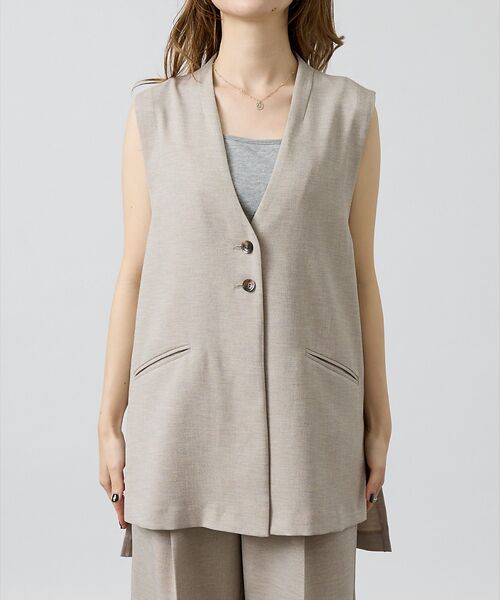 DESIGNWORKS / デザインワークス ベスト | 【セットアップ対応】オーバーザリネンジレ | 詳細6