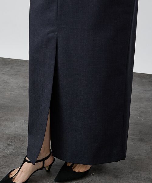 DESIGNWORKS / デザインワークス ロング・マキシ丈スカート | 【Erika Cavallini/エリカ・カヴァリーニ】ウール Iラインスカート | 詳細12