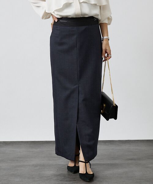 DESIGNWORKS / デザインワークス ロング・マキシ丈スカート | 【Erika Cavallini/エリカ・カヴァリーニ】ウール Iラインスカート | 詳細2