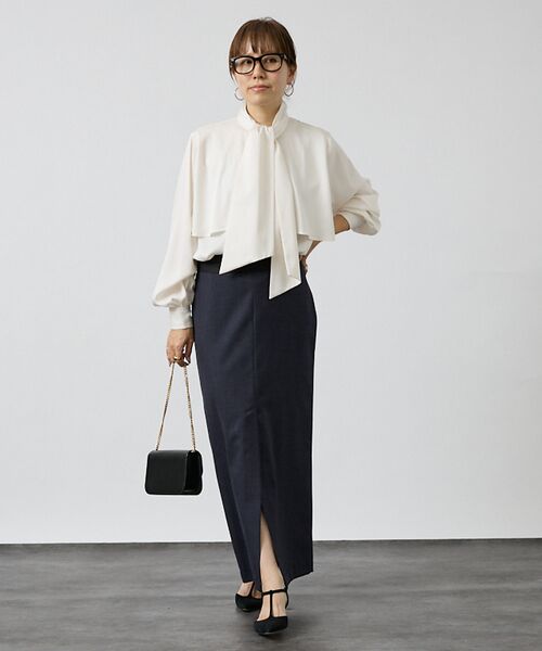 DESIGNWORKS / デザインワークス ロング・マキシ丈スカート | 【Erika Cavallini/エリカ・カヴァリーニ】ウール Iラインスカート | 詳細4