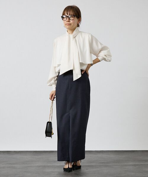 DESIGNWORKS / デザインワークス ロング・マキシ丈スカート | 【Erika Cavallini/エリカ・カヴァリーニ】ウール Iラインスカート | 詳細5