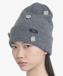 DESIGNWORKS / デザインワークス ハット | 【 N゜21/ヌメロヴェントゥーノ】ビジューニットキャップ