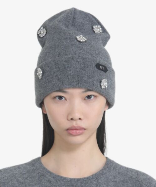 DESIGNWORKS / デザインワークス ハット | 【 N゜21/ヌメロヴェントゥーノ】ビジューニットキャップ | 詳細3