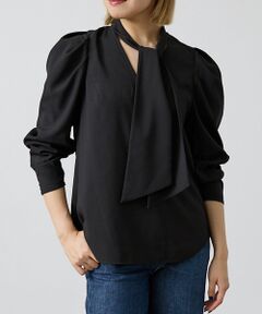 DESIGNWORKS / デザインワークス シャツ・ブラウス | バックサテンジョーゼットボウタイリボンブラウス【予約】