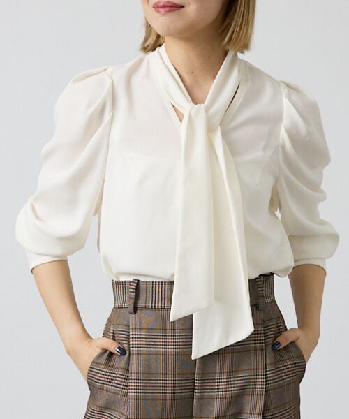 DESIGNWORKS / デザインワークス シャツ・ブラウス | バックサテンジョーゼットボウタイリボンブラウス【予約】 | 詳細1