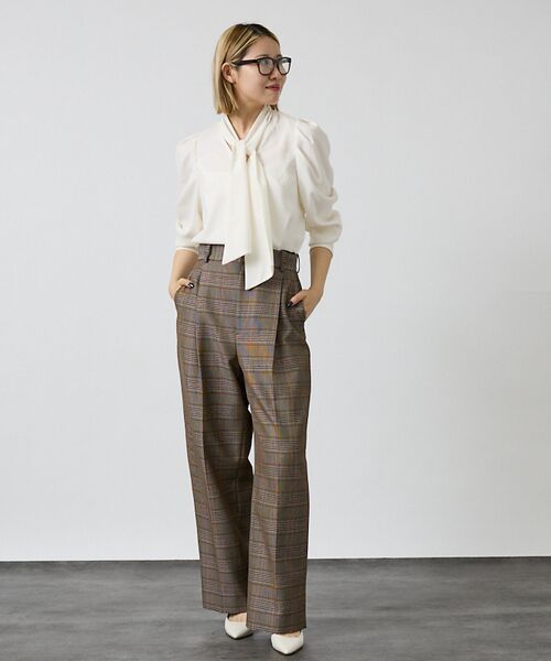 DESIGNWORKS / デザインワークス シャツ・ブラウス | バックサテンジョーゼットボウタイリボンブラウス【予約】 | 詳細3