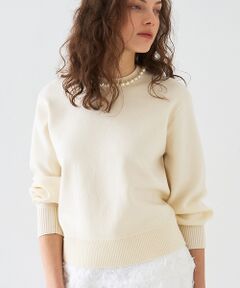 DESIGNWORKS / デザインワークス ニット・セーター | パール付きニットプルオーバー【予約】