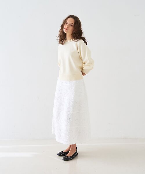 DESIGNWORKS / デザインワークス ニット・セーター | パール付きニットプルオーバー【予約】 | 詳細4