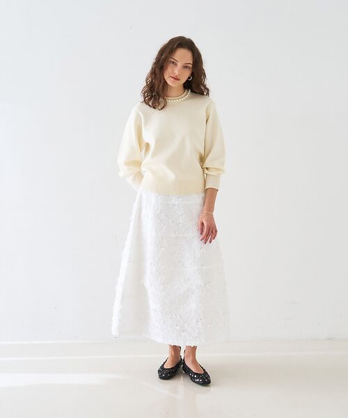 DESIGNWORKS / デザインワークス ニット・セーター | パール付きニットプルオーバー【予約】 | 詳細6