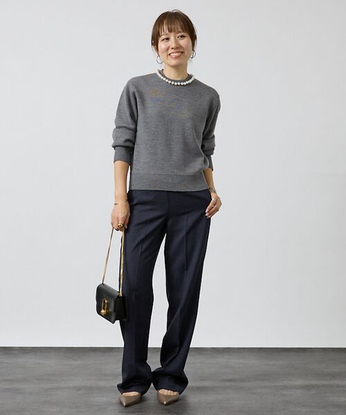 DESIGNWORKS / デザインワークス ニット・セーター | パール付きニットプルオーバー【予約】 | 詳細17