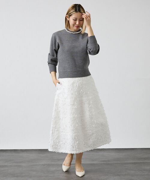 DESIGNWORKS / デザインワークス ニット・セーター | パール付きニットプルオーバー【予約】 | 詳細12