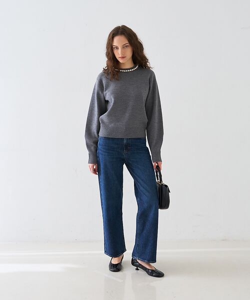 DESIGNWORKS / デザインワークス ニット・セーター | パール付きニットプルオーバー【予約】 | 詳細15