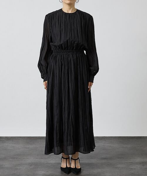 DESIGNWORKS / デザインワークス ワンピース | オーガンジープリーツ加工ボウタイワンピース【予約】 | 詳細18