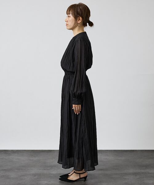 DESIGNWORKS / デザインワークス ワンピース | オーガンジープリーツ加工ボウタイワンピース【予約】 | 詳細19