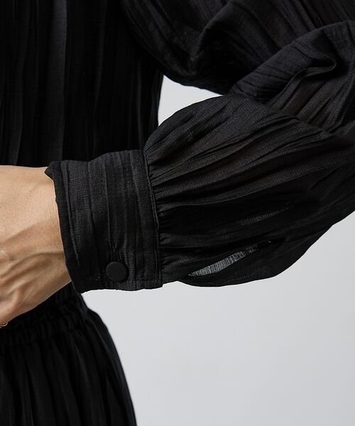 DESIGNWORKS / デザインワークス ワンピース | オーガンジープリーツ加工ボウタイワンピース【予約】 | 詳細23