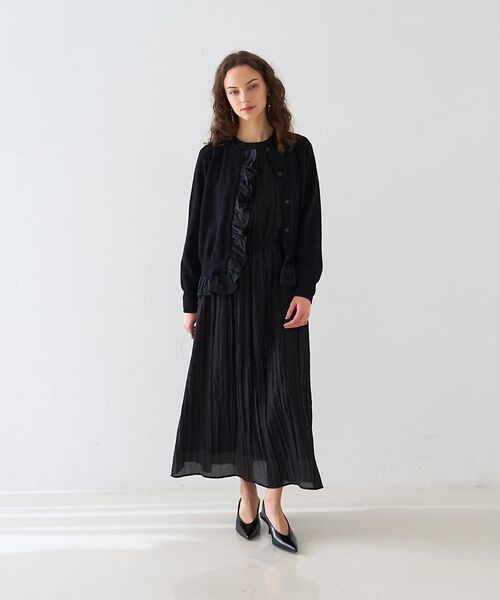 DESIGNWORKS / デザインワークス ワンピース | オーガンジープリーツ加工ボウタイワンピース【予約】 | 詳細16