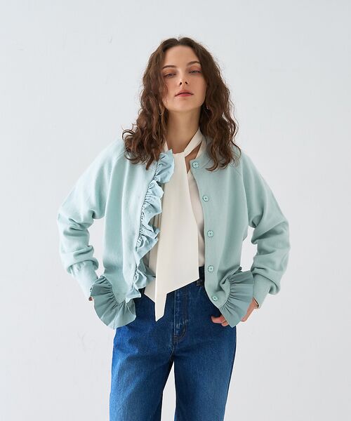 DESIGNWORKS / デザインワークス カーディガン・ボレロ | タフタフリルニットカーディガン | 詳細9