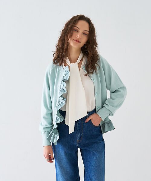 DESIGNWORKS / デザインワークス カーディガン・ボレロ | タフタフリルニットカーディガン | 詳細10