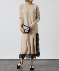 DESIGNWORKS / デザインワークス ワンピース | ヘムレースニットドッキングドレス【予約】