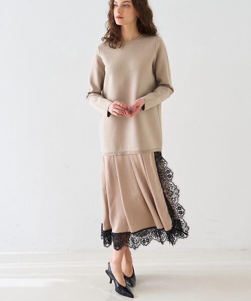 DESIGNWORKS / デザインワークス ワンピース | ヘムレースニットドッキングドレス【予約】 | 詳細7