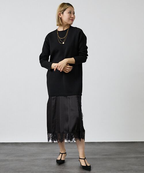 DESIGNWORKS / デザインワークス ワンピース | ヘムレースニットドッキングドレス【予約】 | 詳細19