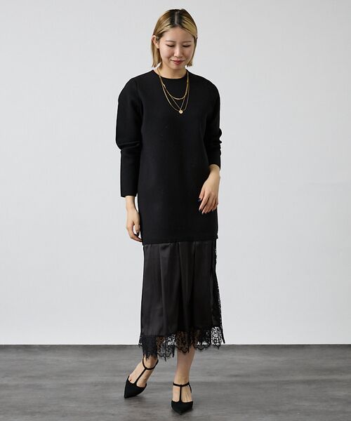 DESIGNWORKS / デザインワークス ワンピース | ヘムレースニットドッキングドレス【予約】 | 詳細20