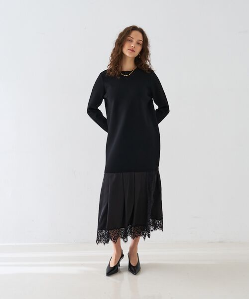 DESIGNWORKS / デザインワークス ワンピース | ヘムレースニットドッキングドレス【予約】 | 詳細24