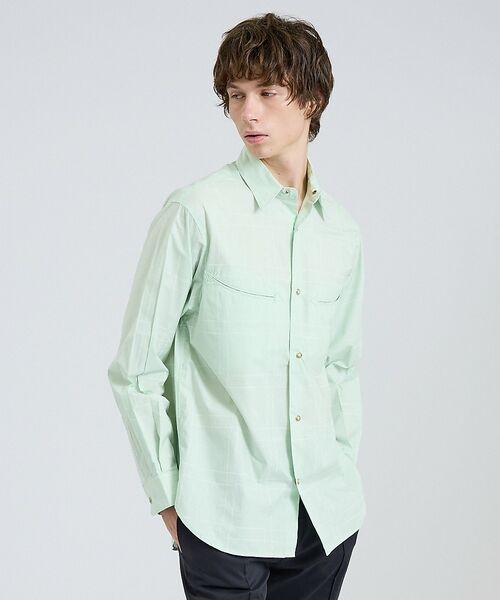 DESIGNWORKS / デザインワークス シャツ・ブラウス | ドローイングチェック スマイルポケット シャツ【予約】 | 詳細3