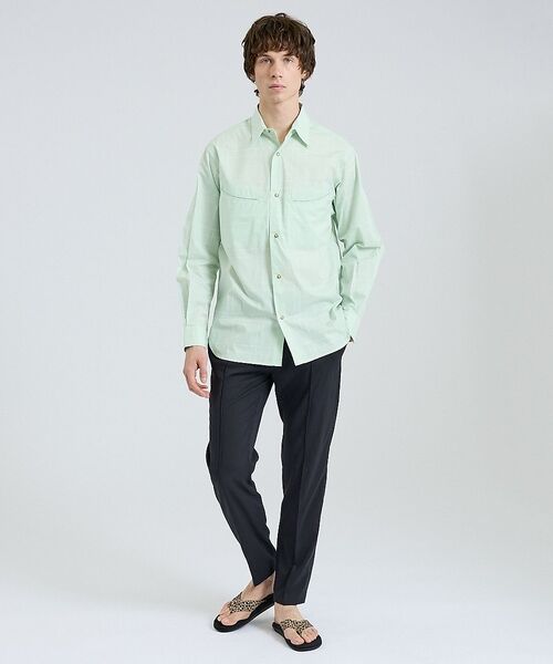 DESIGNWORKS / デザインワークス シャツ・ブラウス | ドローイングチェック スマイルポケット シャツ【予約】 | 詳細4