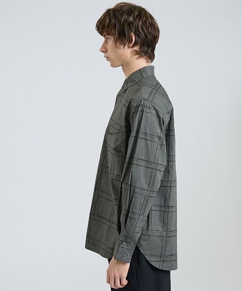 DESIGNWORKS / デザインワークス シャツ・ブラウス | ドローイングチェック スマイルポケット シャツ【予約】 | 詳細11