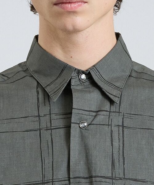 DESIGNWORKS / デザインワークス シャツ・ブラウス | ドローイングチェック スマイルポケット シャツ【予約】 | 詳細13