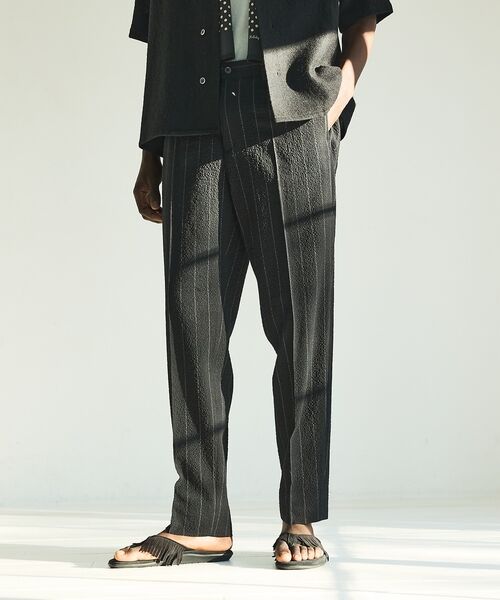 DESIGNWORKS / デザインワークス スラックス・ドレスパンツ | 【26S/S】ウールストレッチサッカー テーパードパンツ / セットアップ対応 | 詳細27