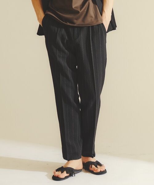 DESIGNWORKS / デザインワークス スラックス・ドレスパンツ | 【26S/S】ウールストレッチサッカー テーパードパンツ / セットアップ対応 | 詳細30