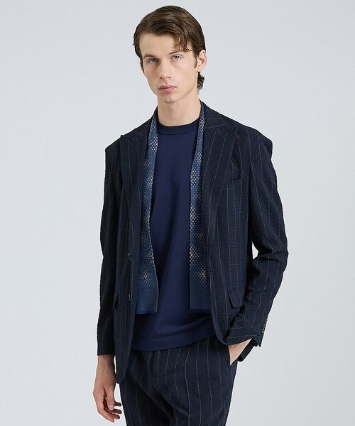 DESIGNWORKS / デザインワークス テーラードジャケット | 【26S/S】ウールストレッチサッカーピークドラペルジャケット / セットアップ | 詳細2