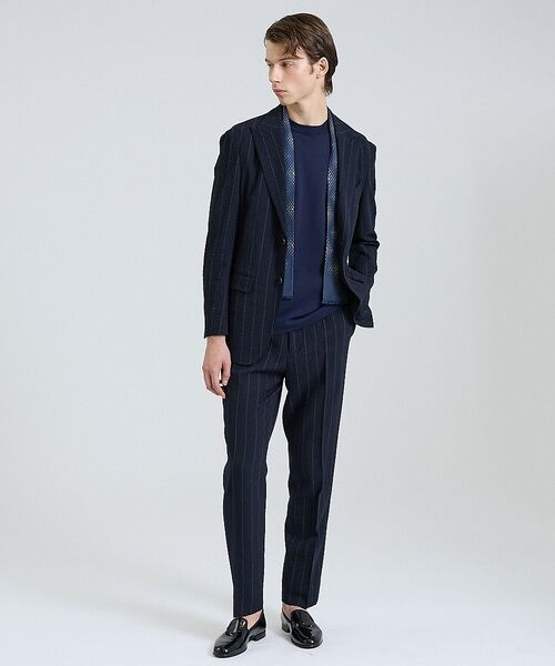 DESIGNWORKS / デザインワークス テーラードジャケット | 【26S/S】ウールストレッチサッカーピークドラペルジャケット / セットアップ | 詳細4