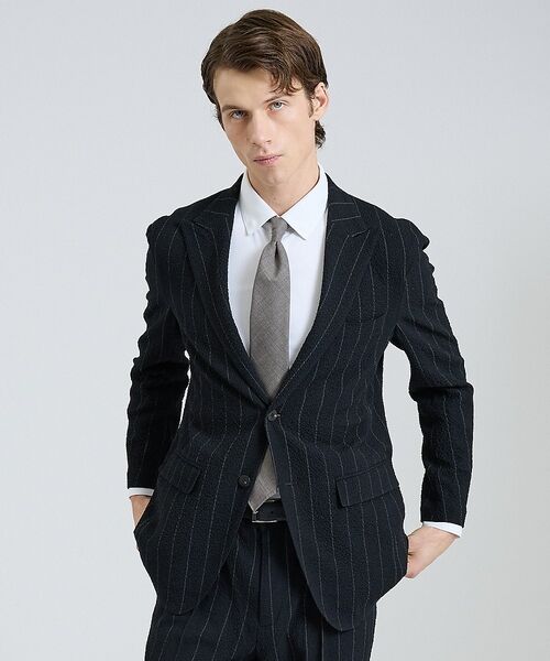 DESIGNWORKS / デザインワークス テーラードジャケット | 【26S/S】ウールストレッチサッカーピークドラペルジャケット / セットアップ | 詳細6