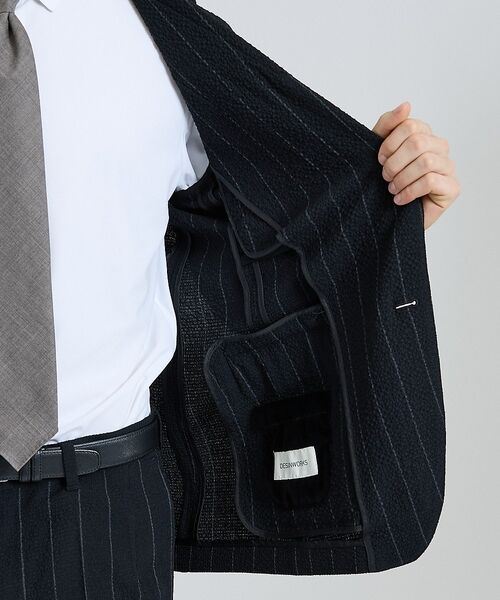 DESIGNWORKS / デザインワークス テーラードジャケット | 【26S/S】ウールストレッチサッカーピークドラペルジャケット / セットアップ | 詳細9