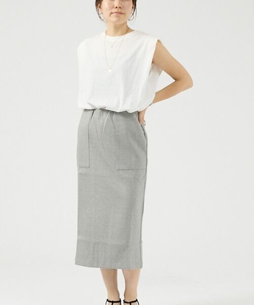 DESIGNWORKS / デザインワークス ミニ・ひざ丈スカート | ダンボールニットタイトスカート | 詳細6