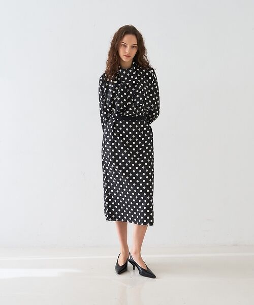 DESIGNWORKS / デザインワークス シャツ・ブラウス | 【セットアップ対応】ドットアシメトリーラッフルブラウス【予約】 | 詳細12