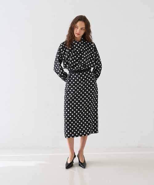 DESIGNWORKS / デザインワークス シャツ・ブラウス | 【セットアップ対応】ドットアシメトリーラッフルブラウス【予約】 | 詳細13