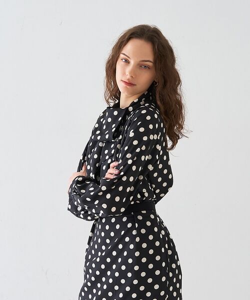 DESIGNWORKS / デザインワークス シャツ・ブラウス | 【セットアップ対応】ドットアシメトリーラッフルブラウス【予約】 | 詳細5