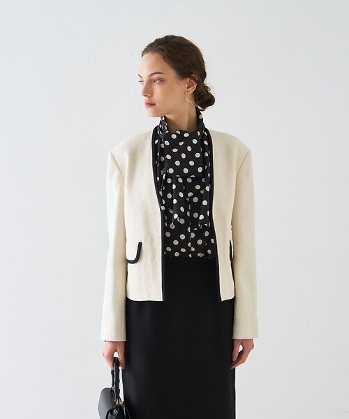 DESIGNWORKS / デザインワークス シャツ・ブラウス | 【セットアップ対応】ドットアシメトリーラッフルブラウス【予約】 | 詳細6