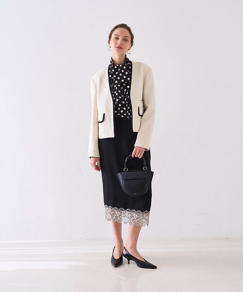 DESIGNWORKS / デザインワークス シャツ・ブラウス | 【セットアップ対応】ドットアシメトリーラッフルブラウス【予約】 | 詳細8