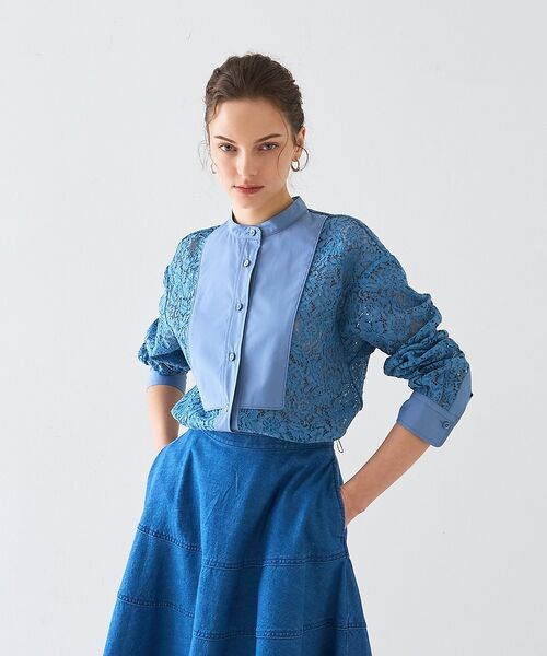 DESIGNWORKS / デザインワークス シャツ・ブラウス | 【セットアップ対応】コードレースドッキングシャツ【予約】 | 詳細12