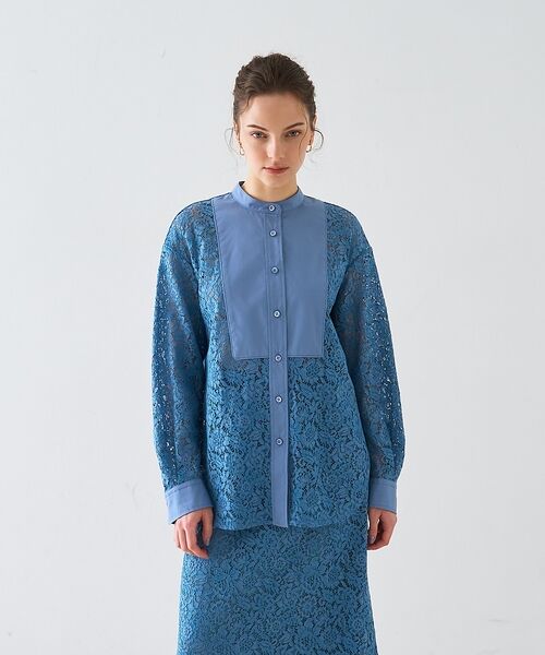 DESIGNWORKS / デザインワークス シャツ・ブラウス | 【セットアップ対応】コードレースドッキングシャツ【予約】 | 詳細16