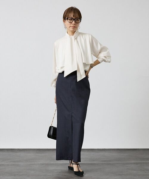 DESIGNWORKS / デザインワークス シャツ・ブラウス | サテンアムンゼンボウタイ付きラッフルブラウス【予約】 | 詳細10