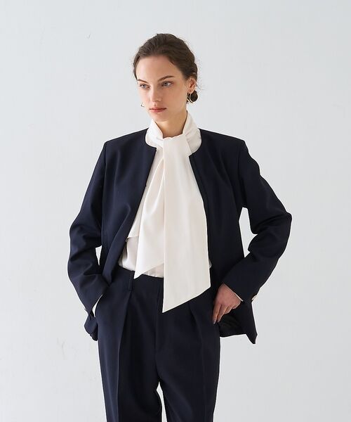 DESIGNWORKS / デザインワークス シャツ・ブラウス | サテンアムンゼンボウタイ付きラッフルブラウス【予約】 | 詳細2